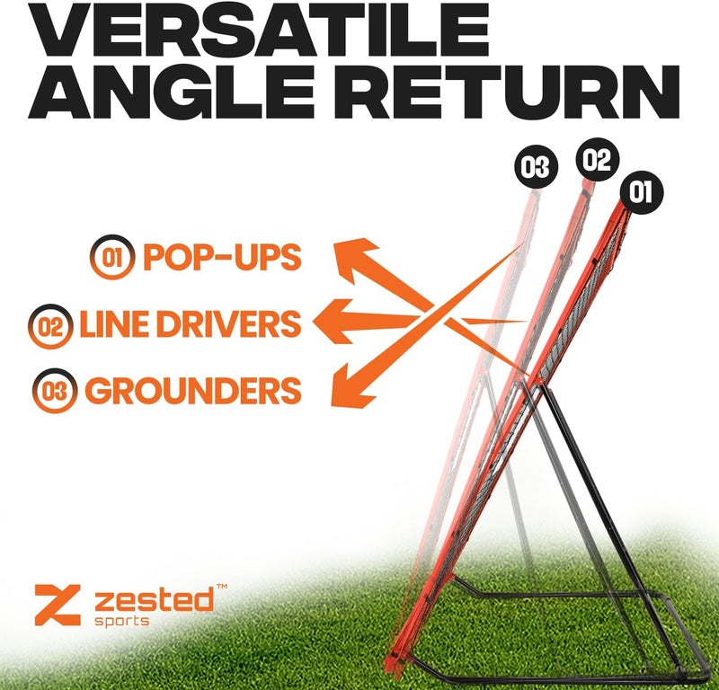 Zested Sports 7x4 FT Multi-Sport Rebounder Net – Adjustable Training Net for Volleyball, Lacrosse, Soccer & Baseball – Heavy-Duty Steel Frame, High-Tension Net & Carry Bag for Indoor/Outdoor Practice - Image 5